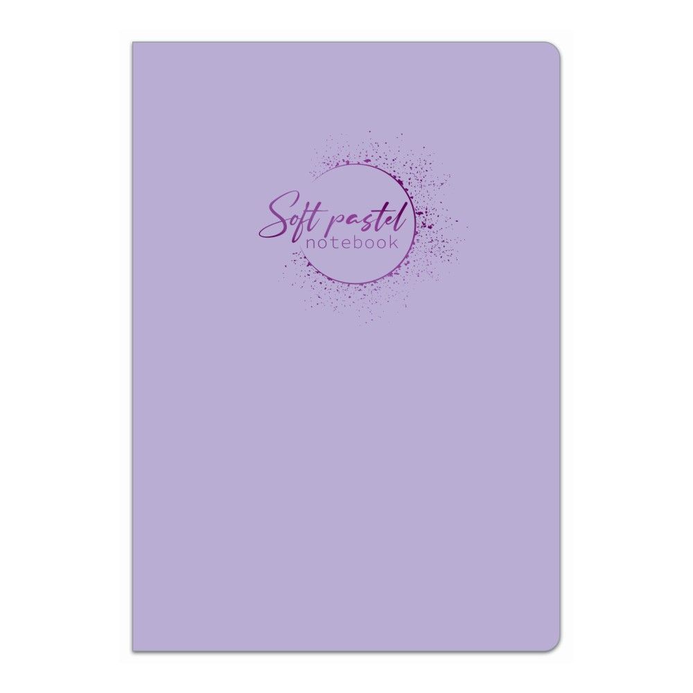 Тетрадка LASTVA Soft Pastel, A4, 52 л., линиран офсет 80 г, корица 300 г, мат ламинат, релеф