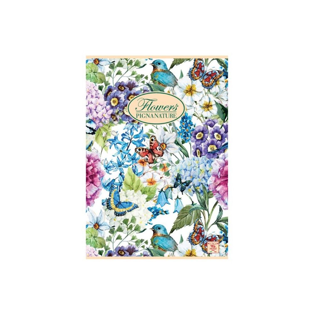 Тетрадка PIGNA Nature Flowers, А5, 42 л., рециклирана хартия, линиран офсет 80 г,корица картон 225г 