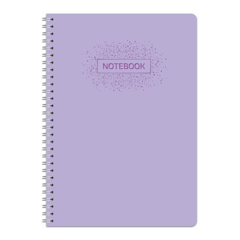 Тетрадка със спирала LASTVA Hard Pastel A4, 150 л., линиран офсет 70 г, твърда корица, мат ламинат 