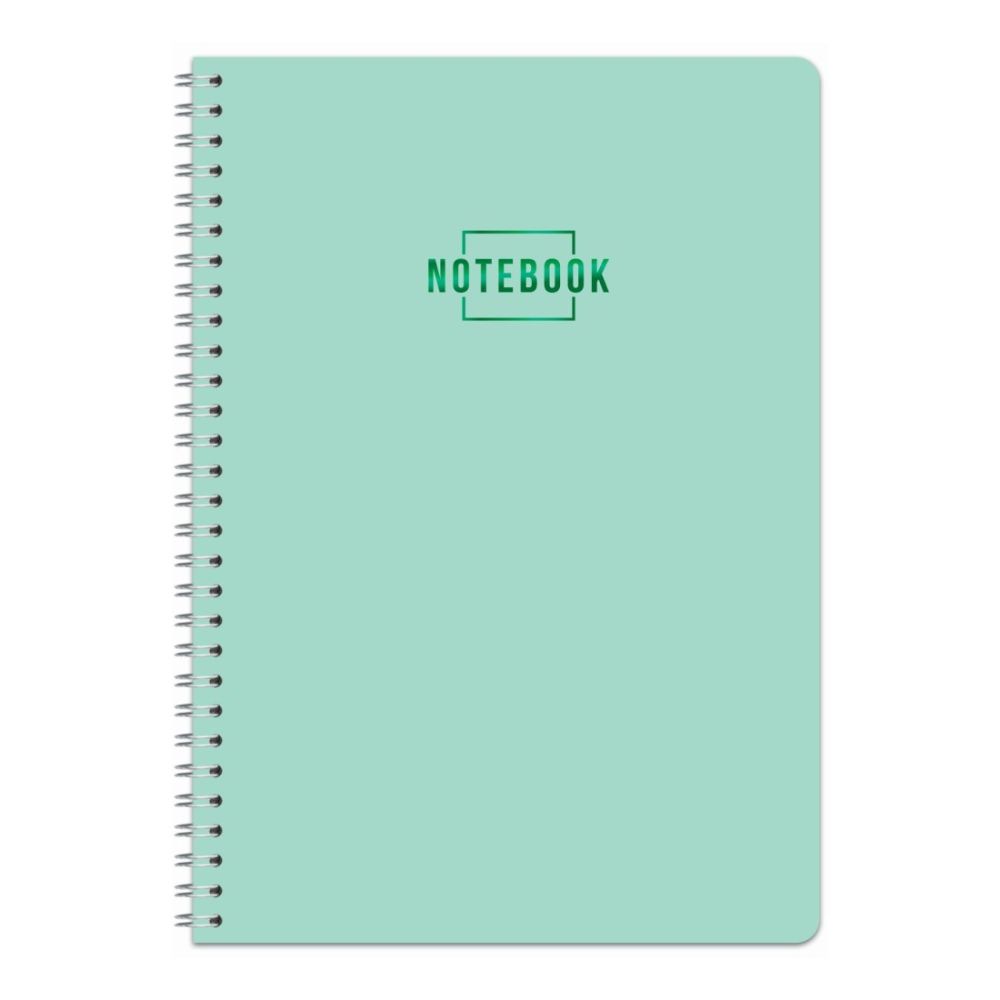 Тетрадка със спирала LASTVA Hard Pastel A4, 200 л., линиран офсет 70 г, твърда корица, мат ламинат