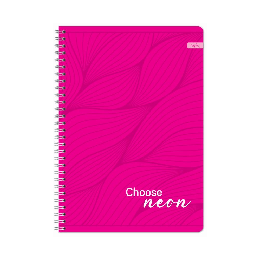 Тетрадка със спирала LASTVA NEON, A5, 60 л., м.квадр. офсет 70 г, PP корица